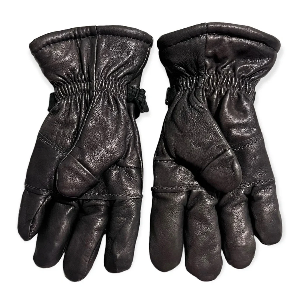 Hawkeye Unisex Black Leather Gloves Intermediate cold/wet Size S
